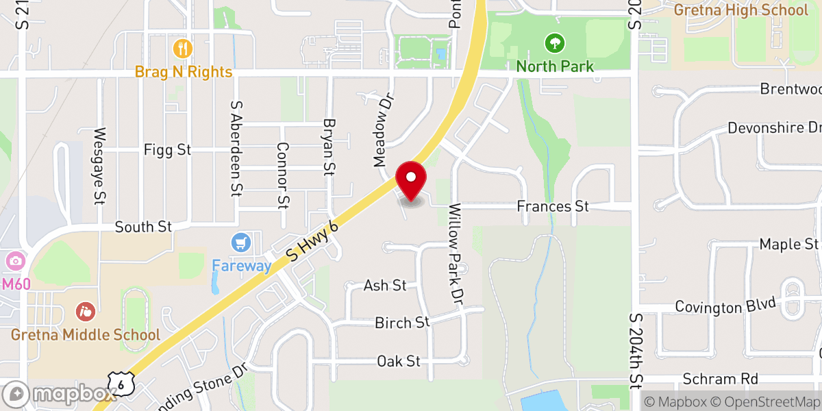 Map showing location of Standing Stone Bible Church