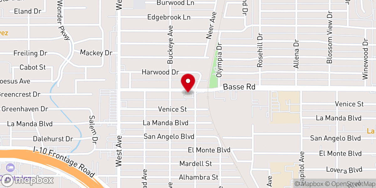Map showing location of Bethesda Christian Church