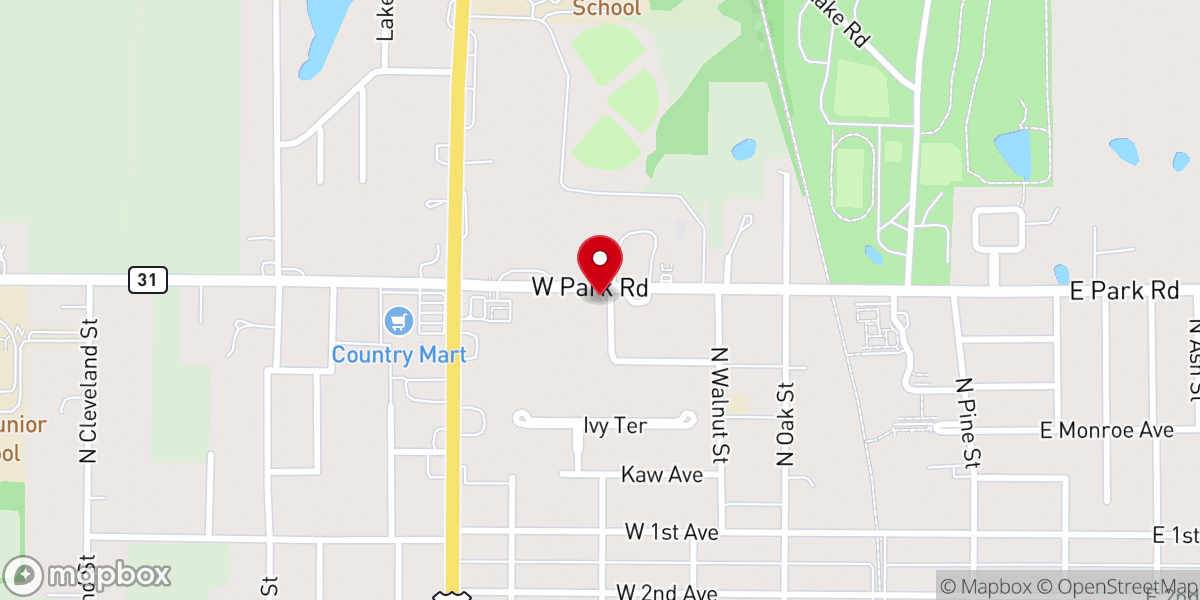 Map showing location of Hope Anthem Church