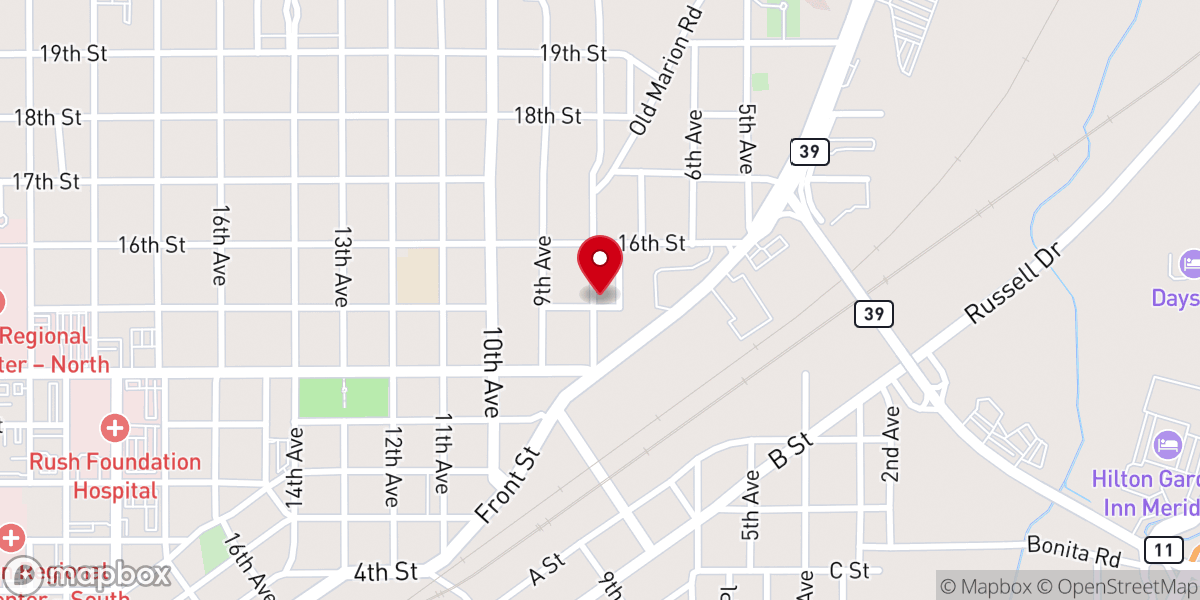 Map showing location of Wesley House Community Center