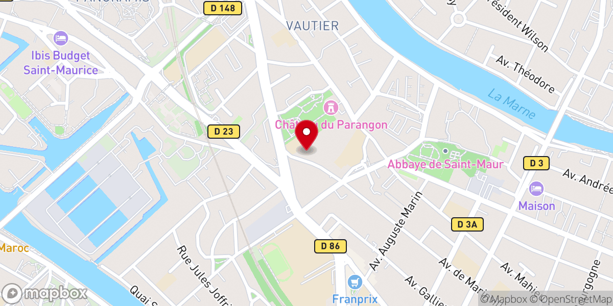 Map showing location of Communauté Education Chrétienne