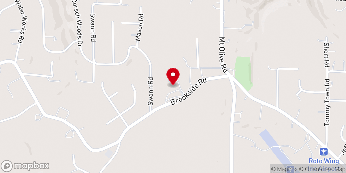 Map showing location of Mt Olive Elementary School