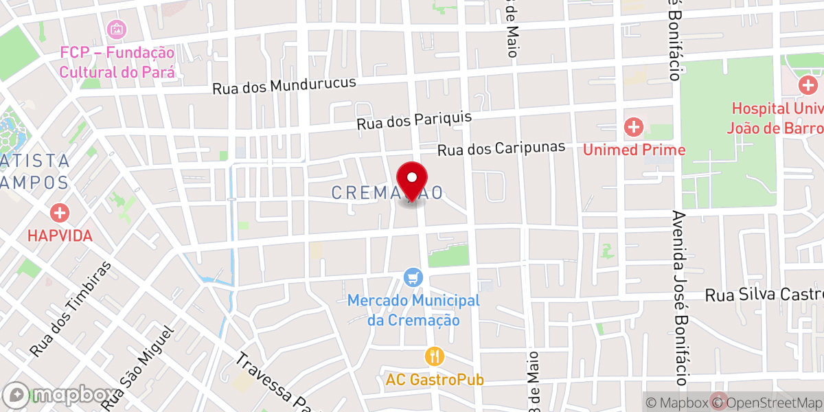Map showing location of UNIVERSAL CREMAÇÃO
