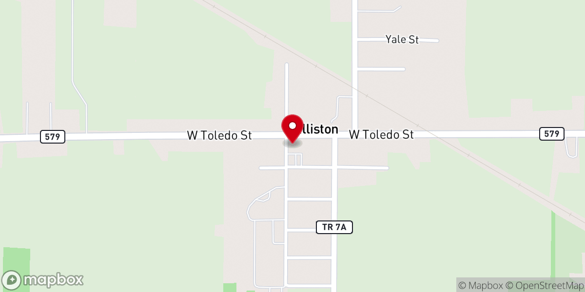 Map showing location of St John Lutheran Church