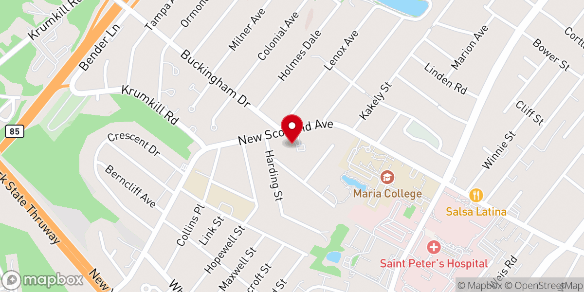 Map showing location of Bethany Reformed Church