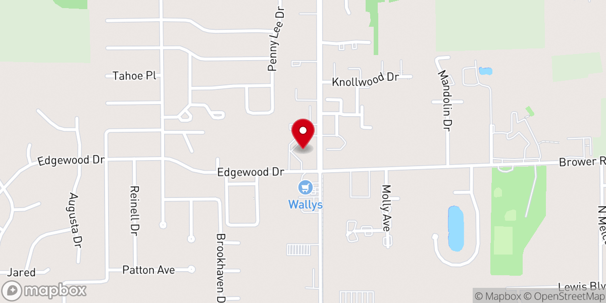 Map showing location of Zion Lutheran Church