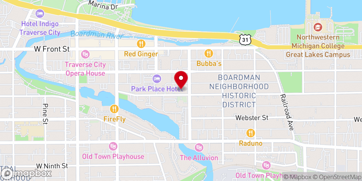 Map showing location of Grace Episcopal Church