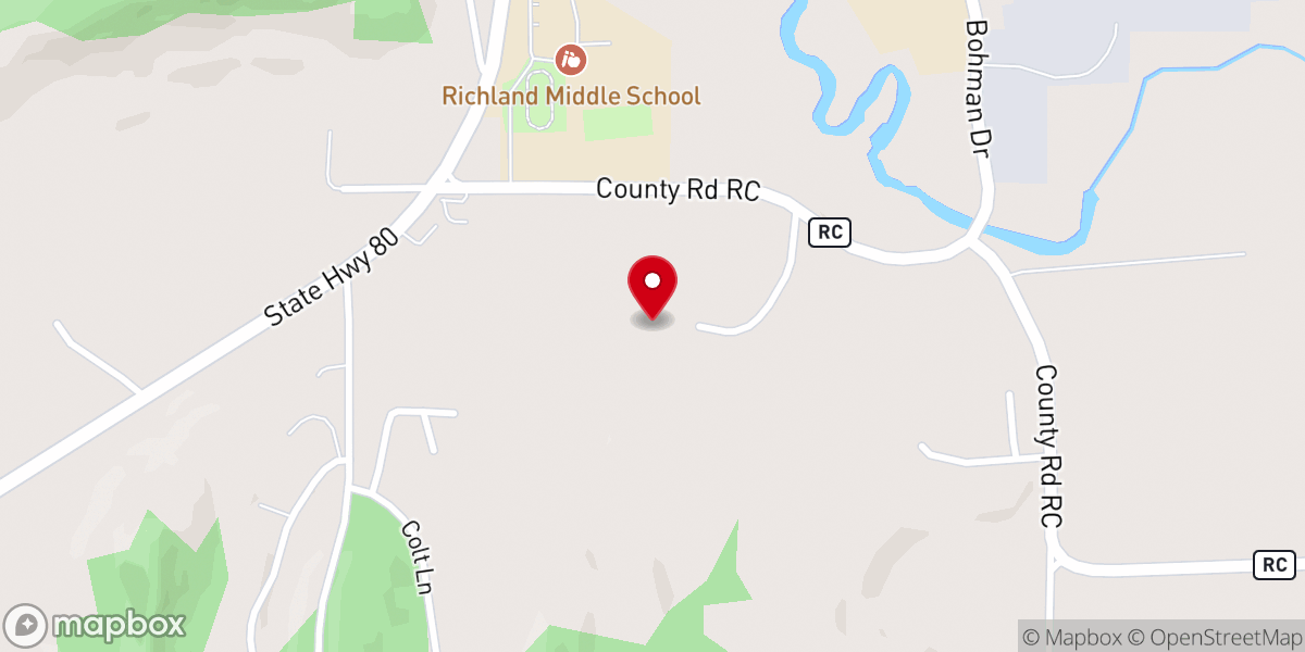 Map showing location of New House Richland