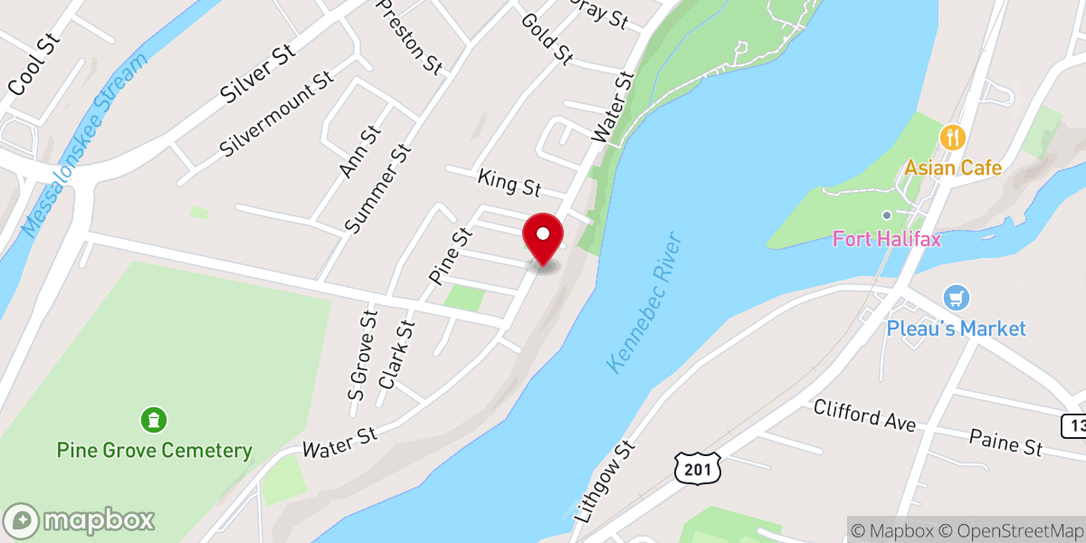 Map showing location of Second Baptist Church