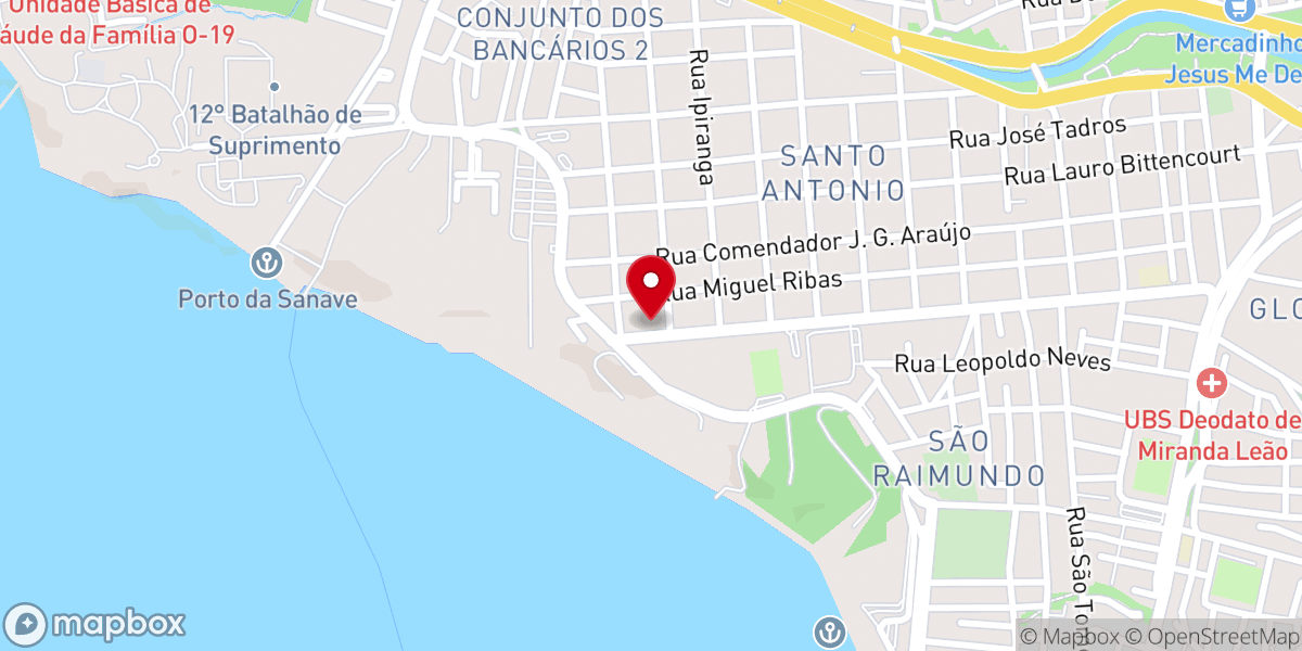 Map showing location of IDPB Filadélfia (Sede) - Igreja de Deus Pentecostal do Brasil