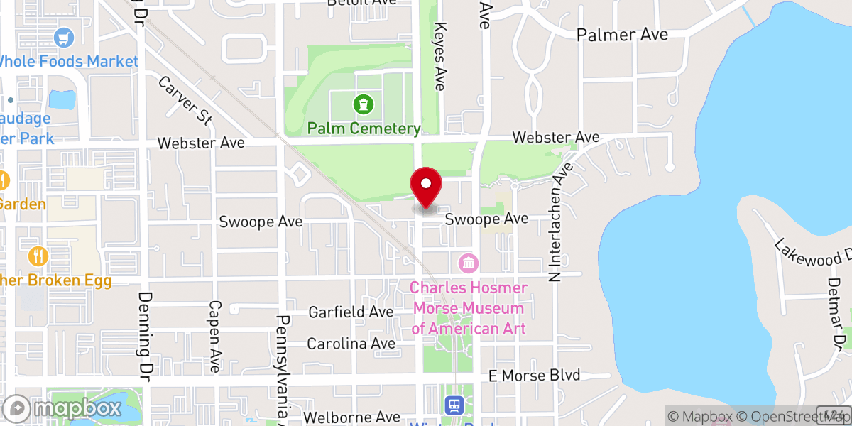 Map showing location of First Church of Christ, Scientist, Winter Park