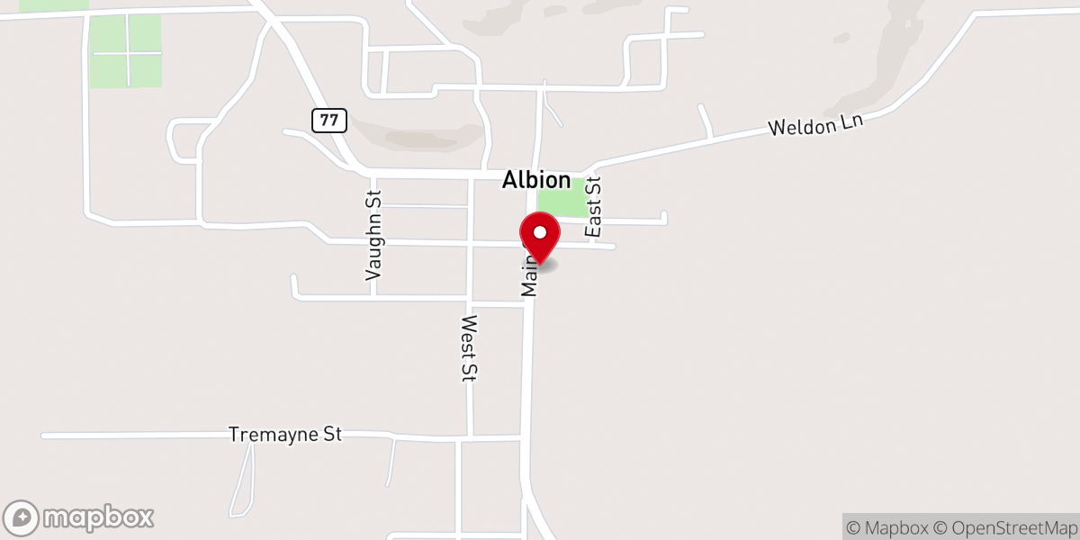 Map showing location of City Of Albion- City Office