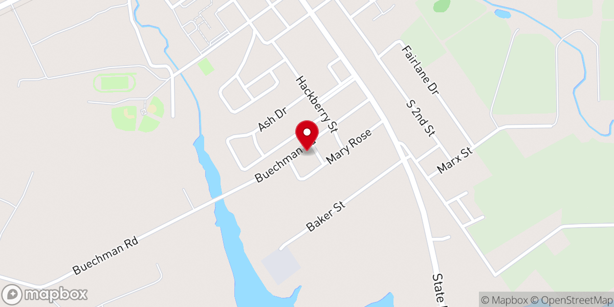 Map showing location of First Baptist Church of Ganado