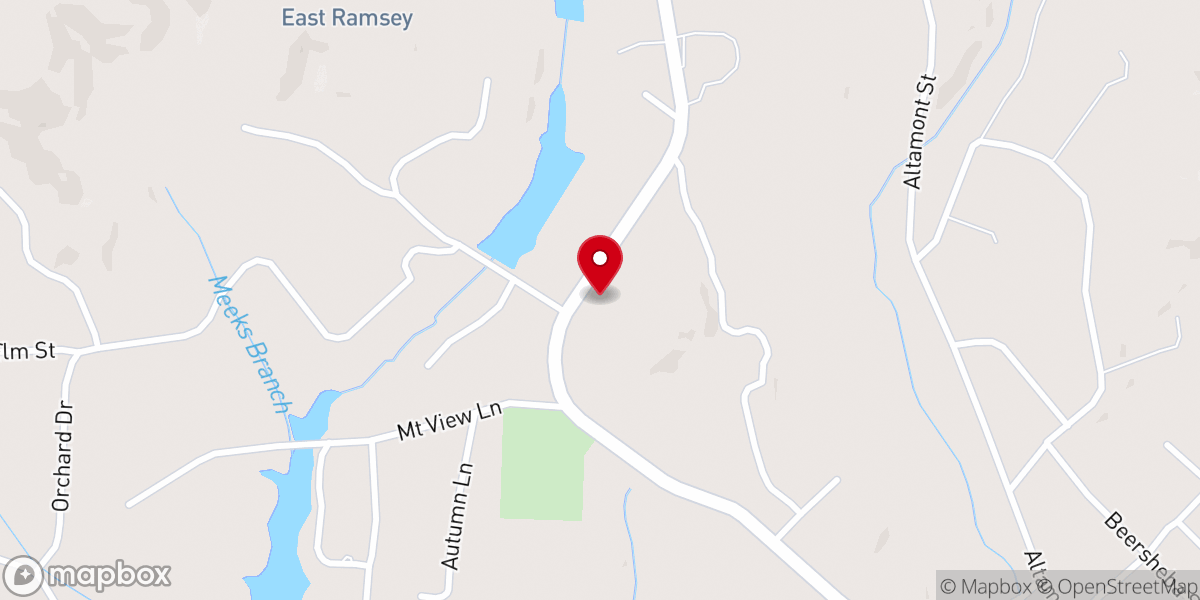 Map showing location of Tracy City Baptist Tabernacle