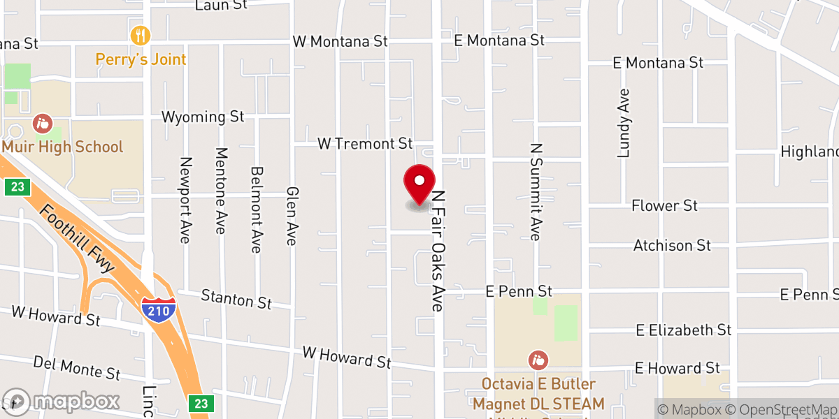 Map showing location of New Hope Missionary Baptist Church