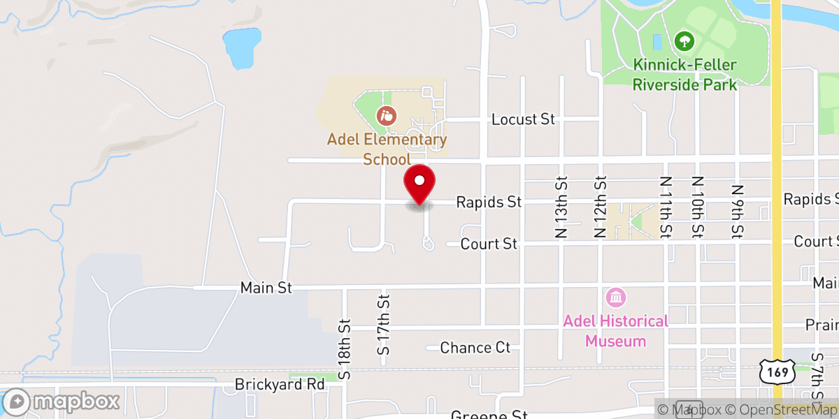 Map showing location of SonRise Baptist Church