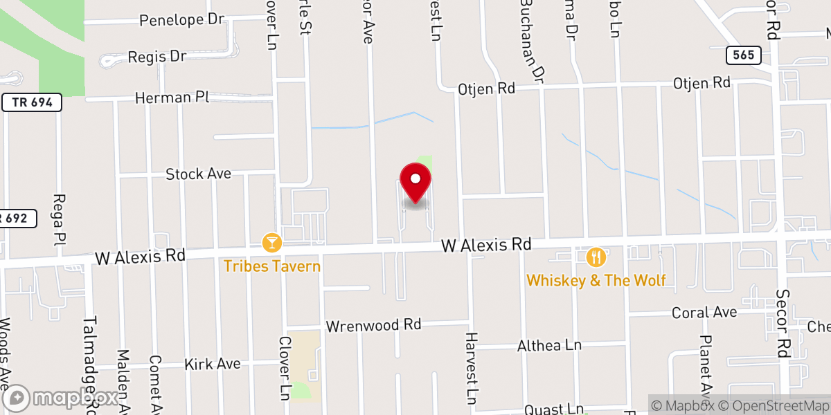 Map showing location of Compassion at Calvary