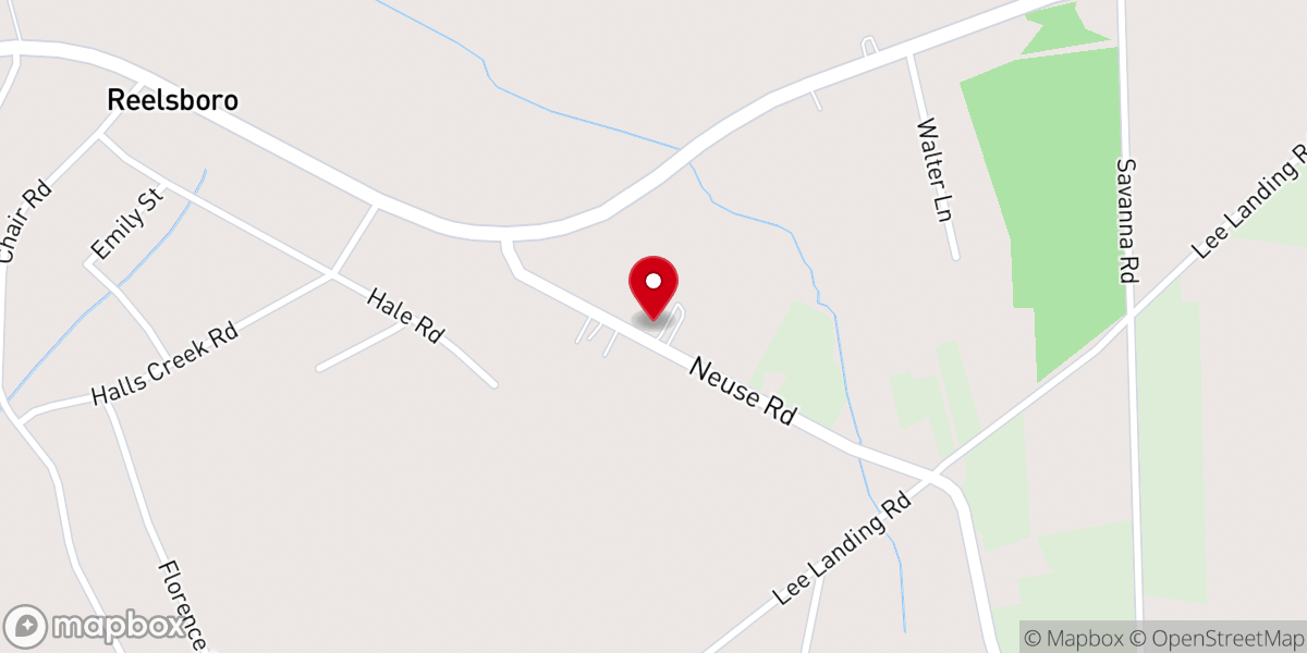 Map showing location of Reelsboro Pentecostal Holiness