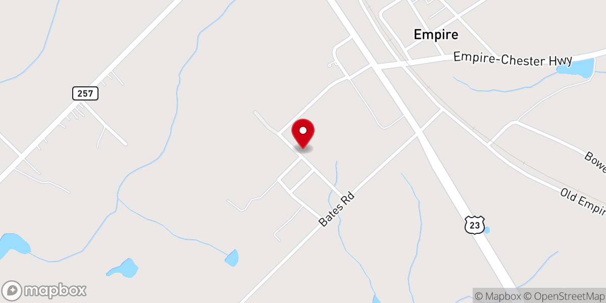 Map showing location of Ward-hill Baptist Church