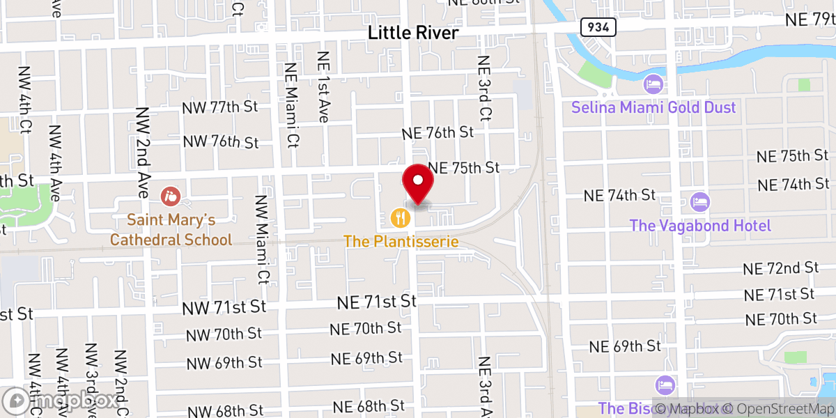 Map showing location of Haitian Emmanuel Baptist Church
