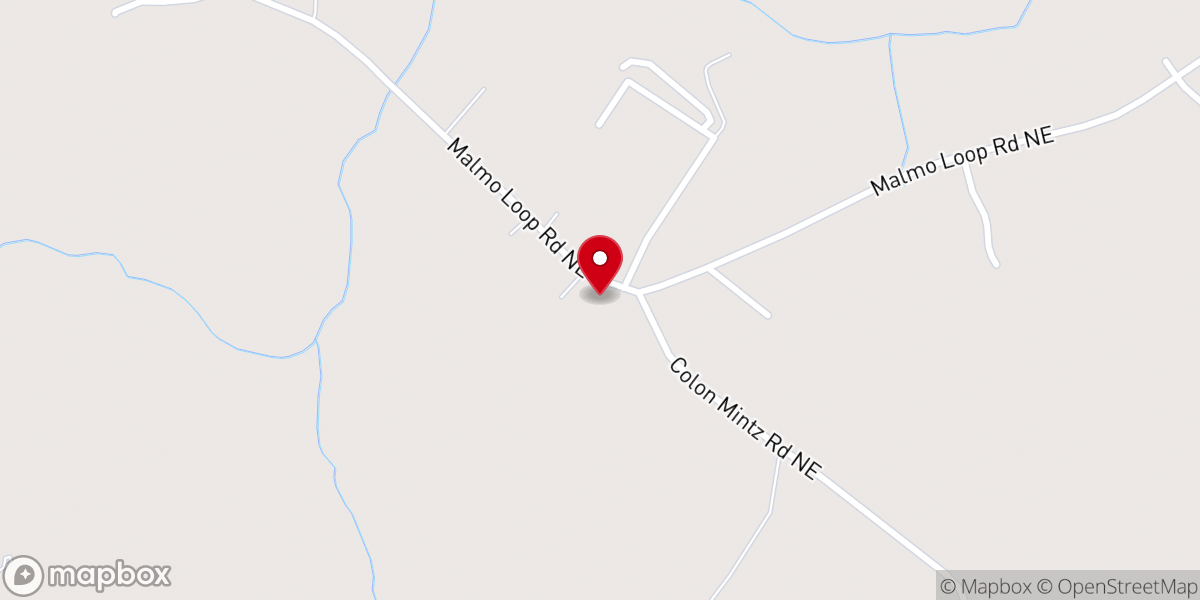 Map showing location of Community Chapel Baptist Church