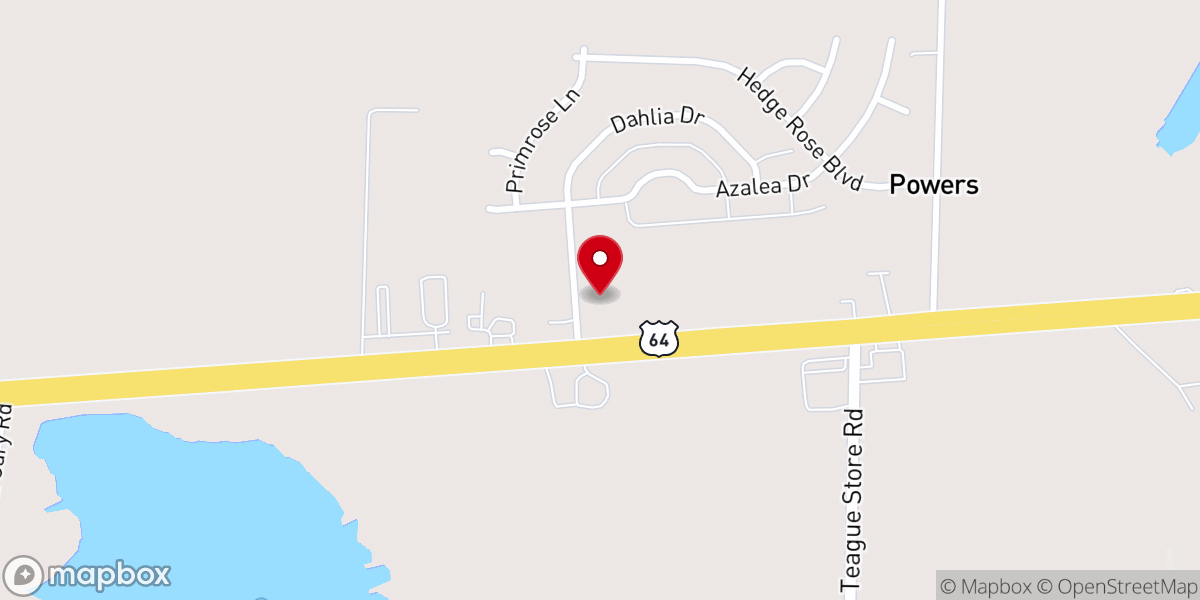 Map showing location of Faith Church - Free Will Baptist