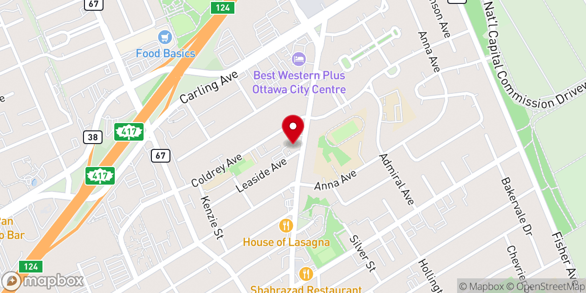 Map showing location of St. Elizabeth Church