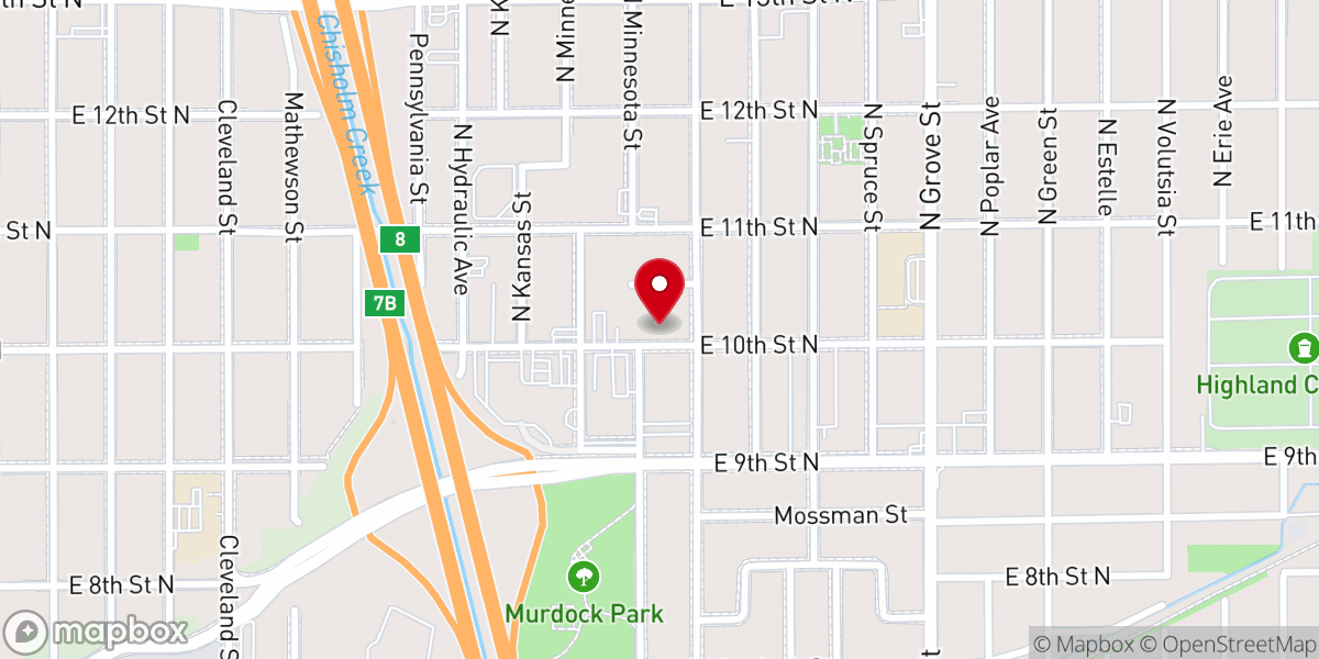 Map showing location of Full Gospel Chapel