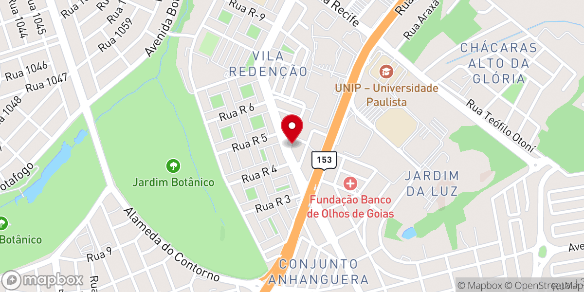 Map showing location of Templo da glória Vila Redenção - Ministério Anápolis