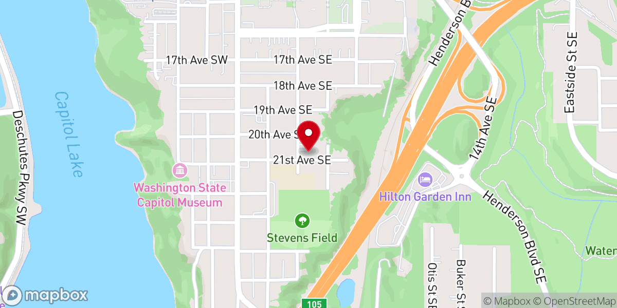 Map showing location of Trinity Lutheran Church