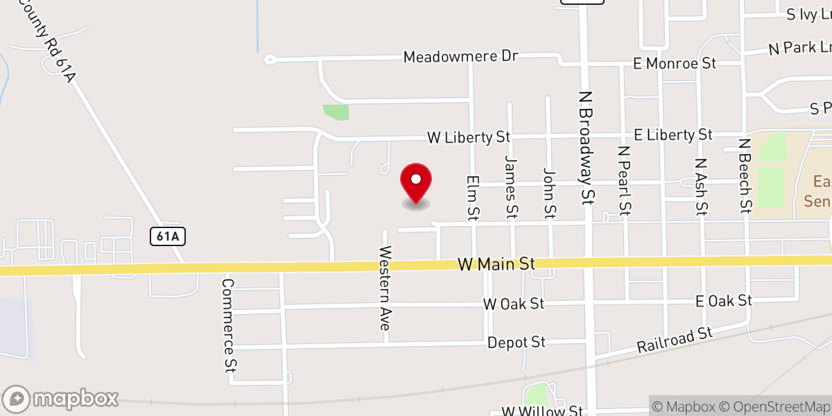Map showing location of Butler Christian Community Church