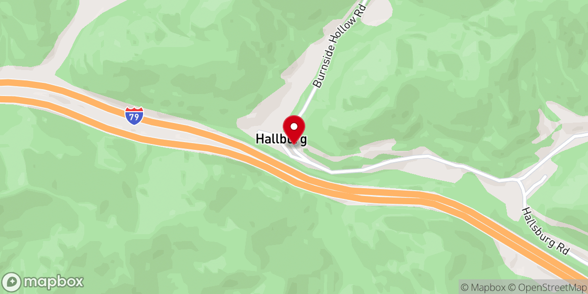 Map showing location of Hallsburg Baptist Church