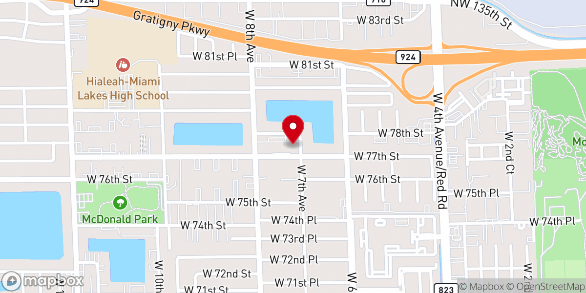 Map showing location of St Benedict Catholic Church