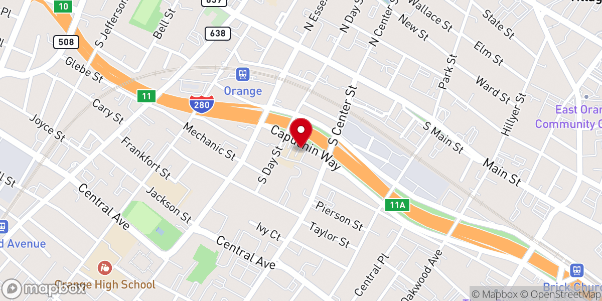 Map showing location of Our Lady of Mount Carmel Convent