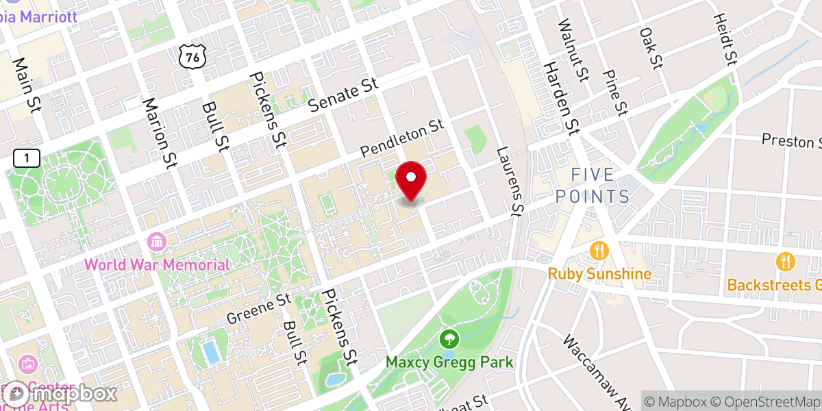 Map showing location of St. Theodore's Anglican Chapel