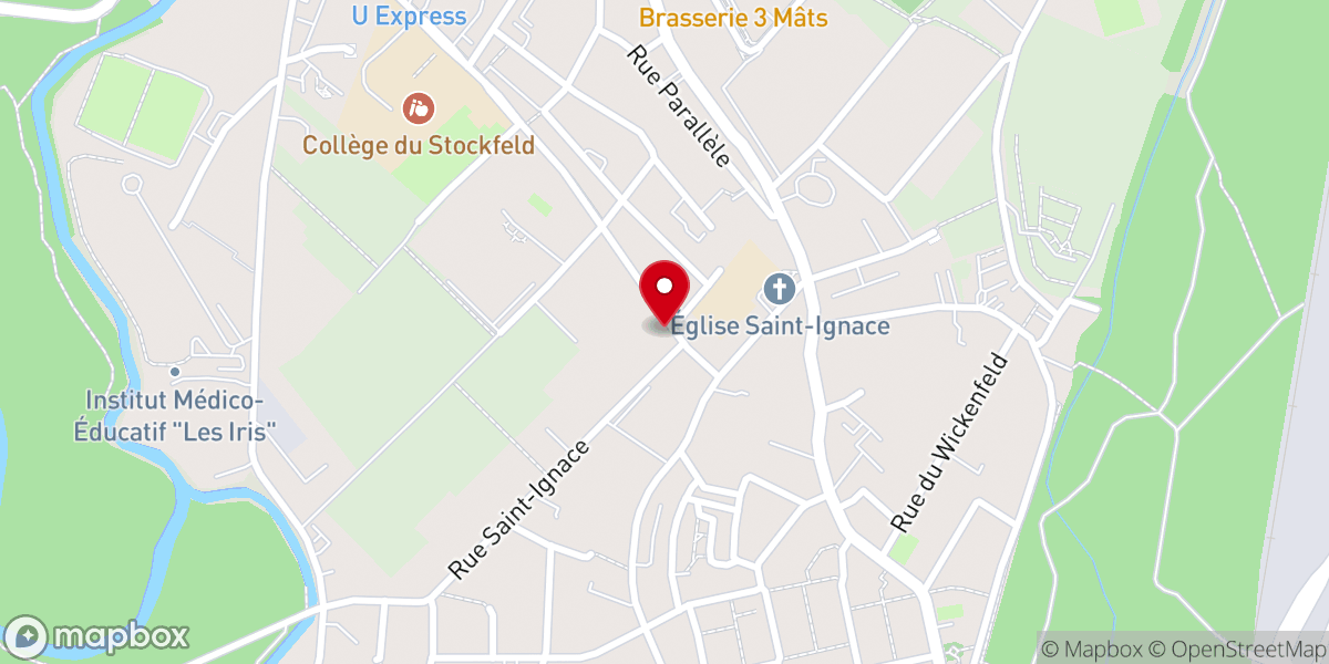 Map showing location of Eglise Evangelique Pentecote Emmanuel