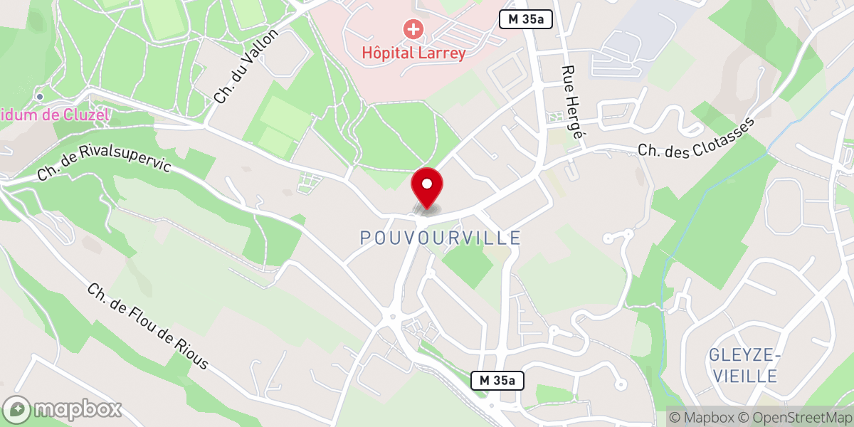 Map showing location of Église Sainte-Madeleine de Pouvourville