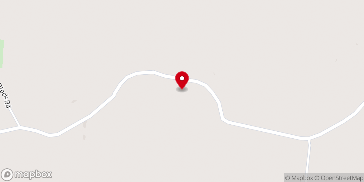 Map showing location of Hickory Block Church