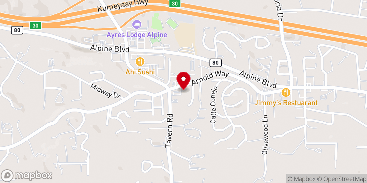 Map showing location of Bethel Assembly of God Church
