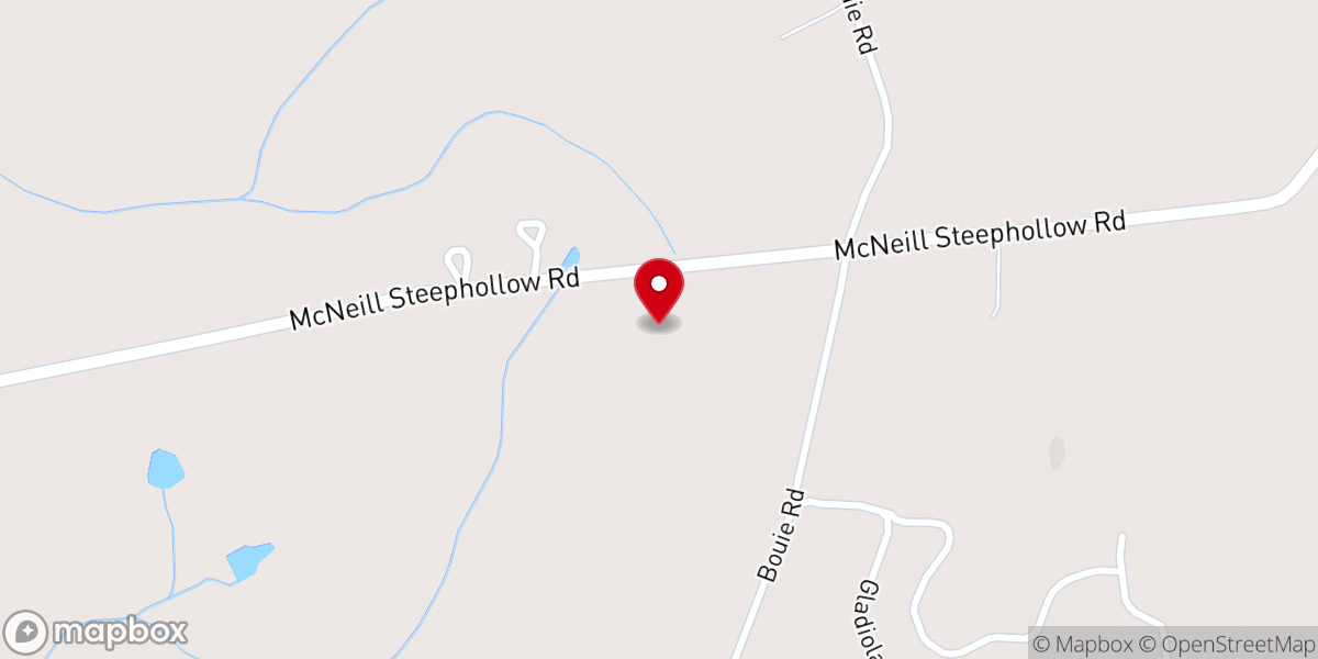 Map showing location of Rolling Hills Baptist Chapel