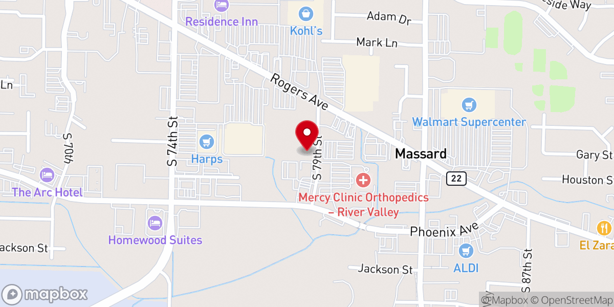 Map showing location of God's House of Prayer