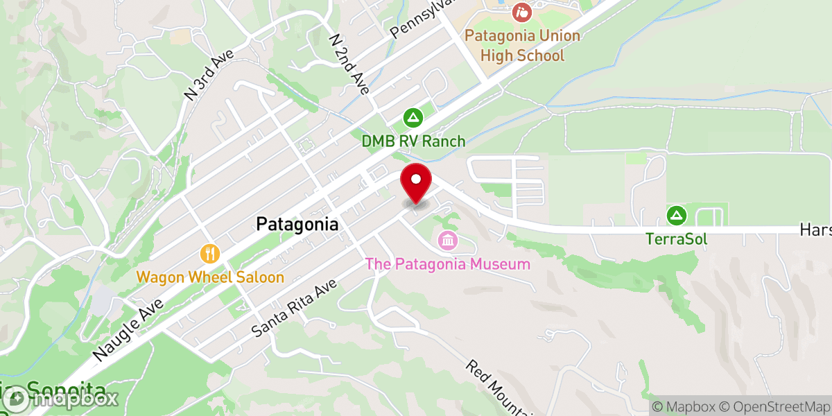 Map showing location of Patagonia Seventh-day Adventist Church
