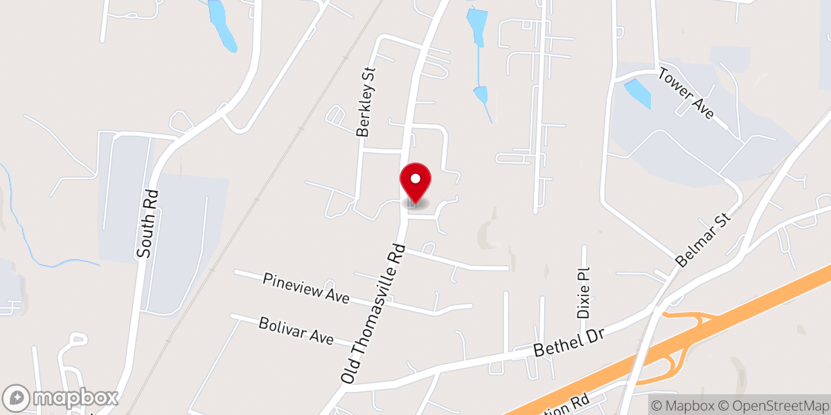 Map showing location of Christ Gospel Baptist Church