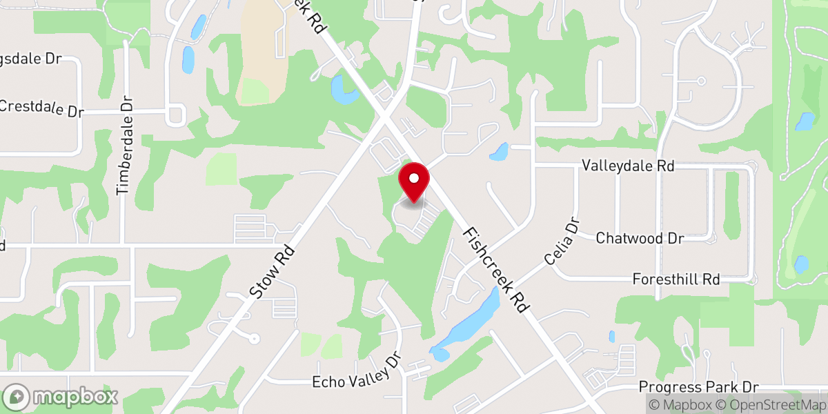 Map showing location of United Methodist Church in Stow