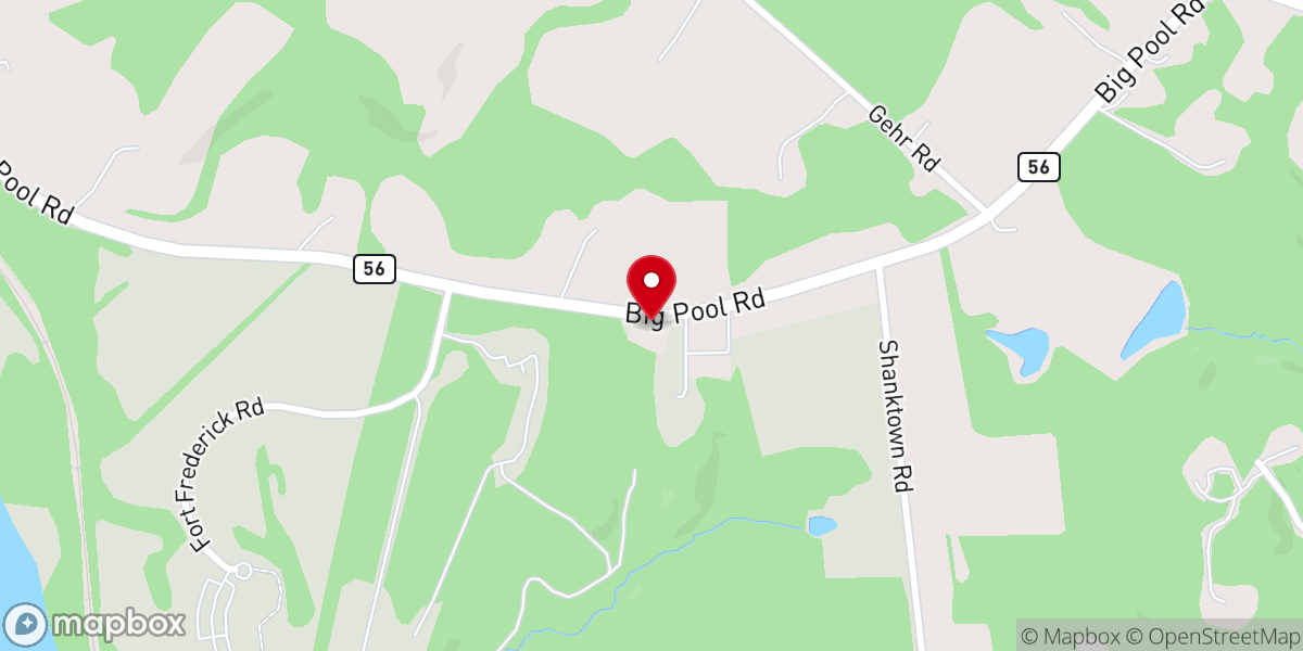 Map showing location of Mt Carmel United Methodist Church