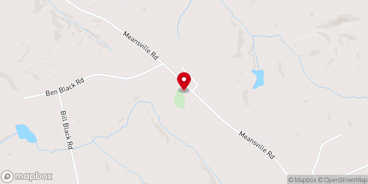 Map showing location of Woodson Chapel Baptist Church