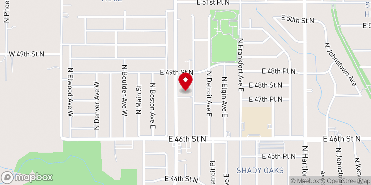 Map showing location of North Cincinnati Christian Church