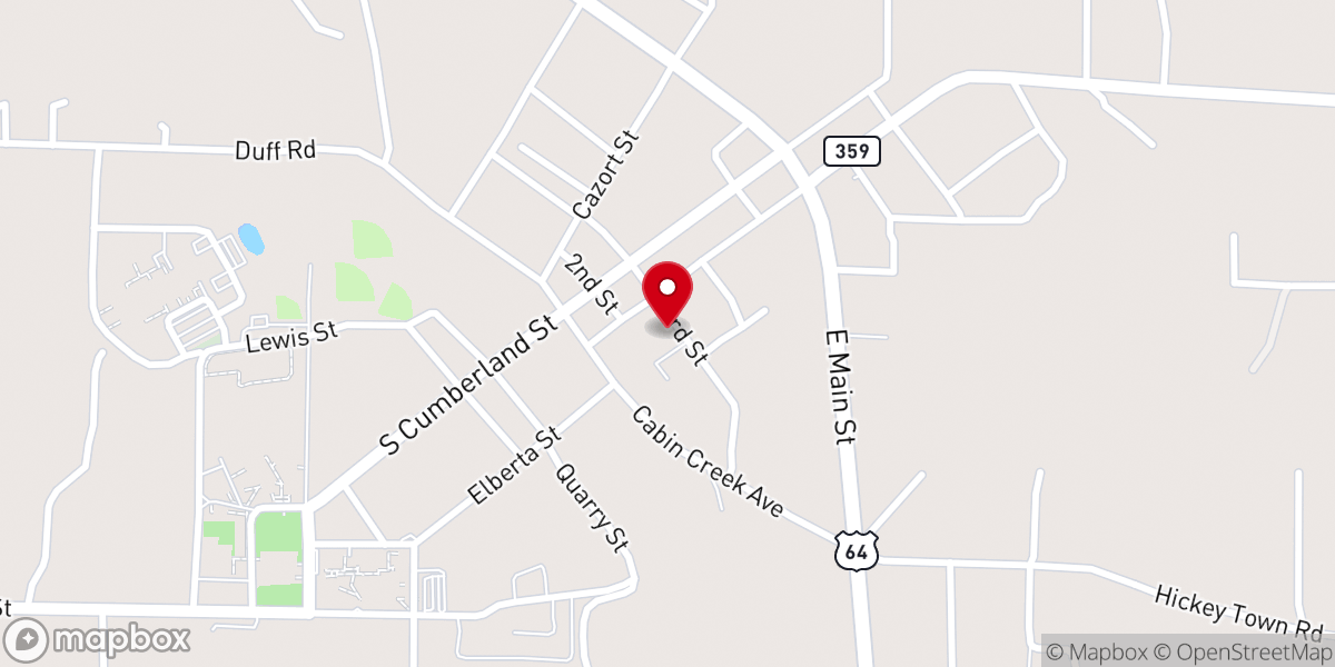 Map showing location of Lamar United Methodist Church