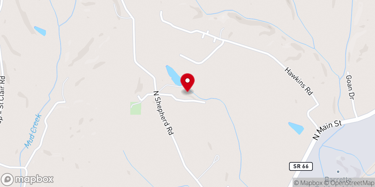 Map showing location of White Horn Church