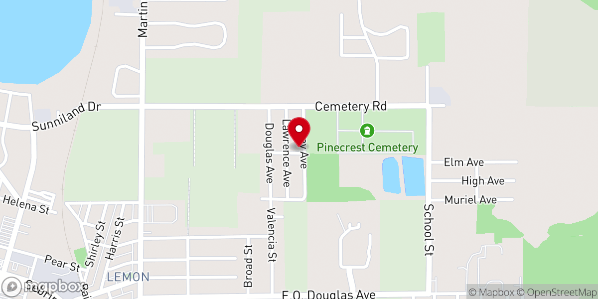Map showing location of Victor Temple Church of God